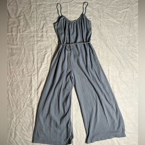 H&M slate blue Jumpsuit with Spaghetti Straps